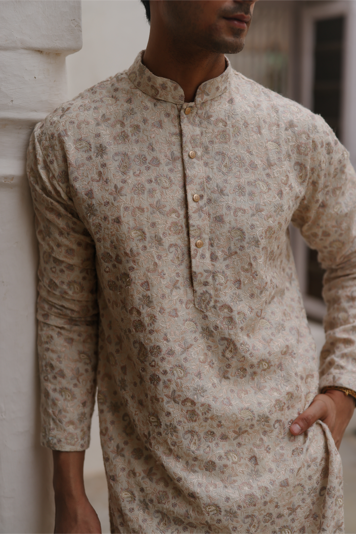 Off-white Kurta Set