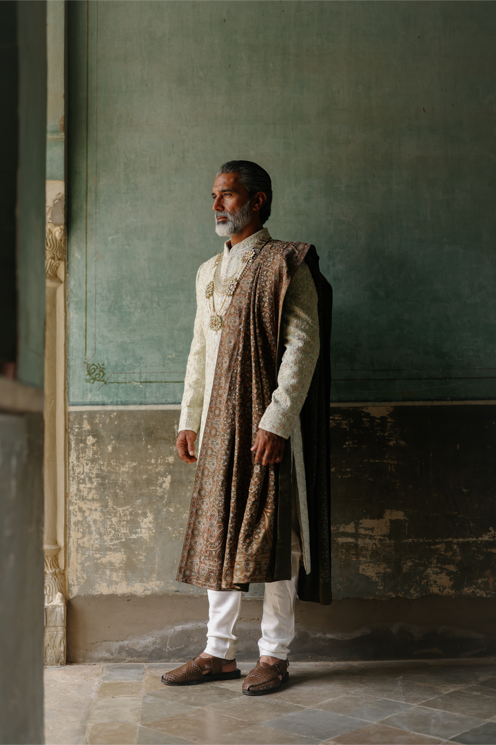 Mint Green Sherwani Set