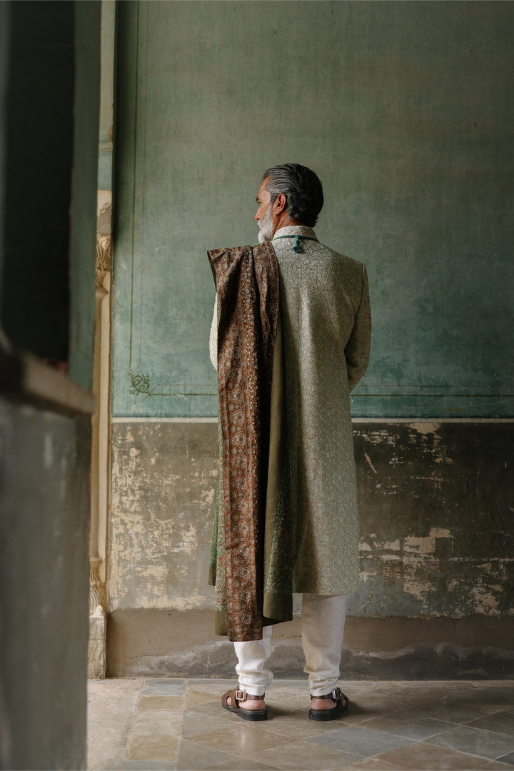 Mint Green Sherwani Set