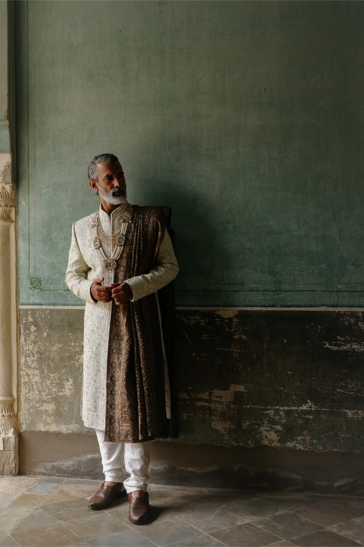 Mint Green Sherwani Set
