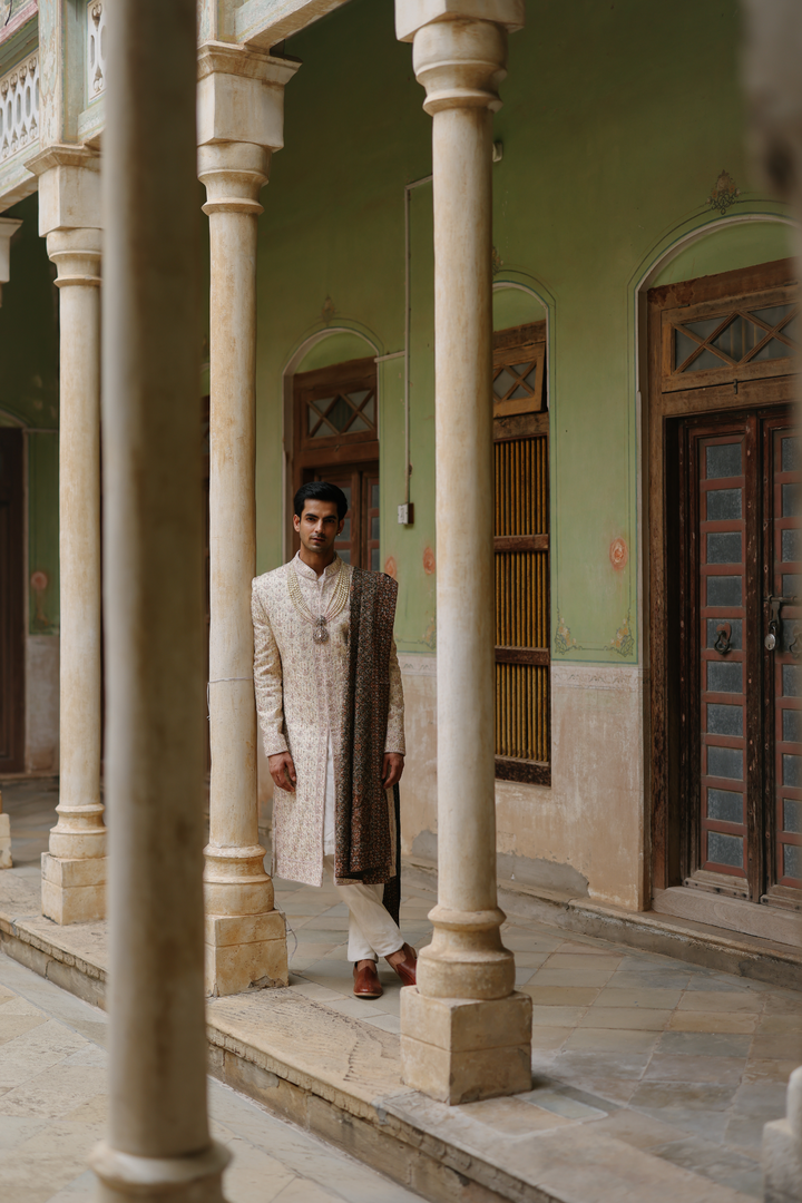 Ivory Sherwani Set
