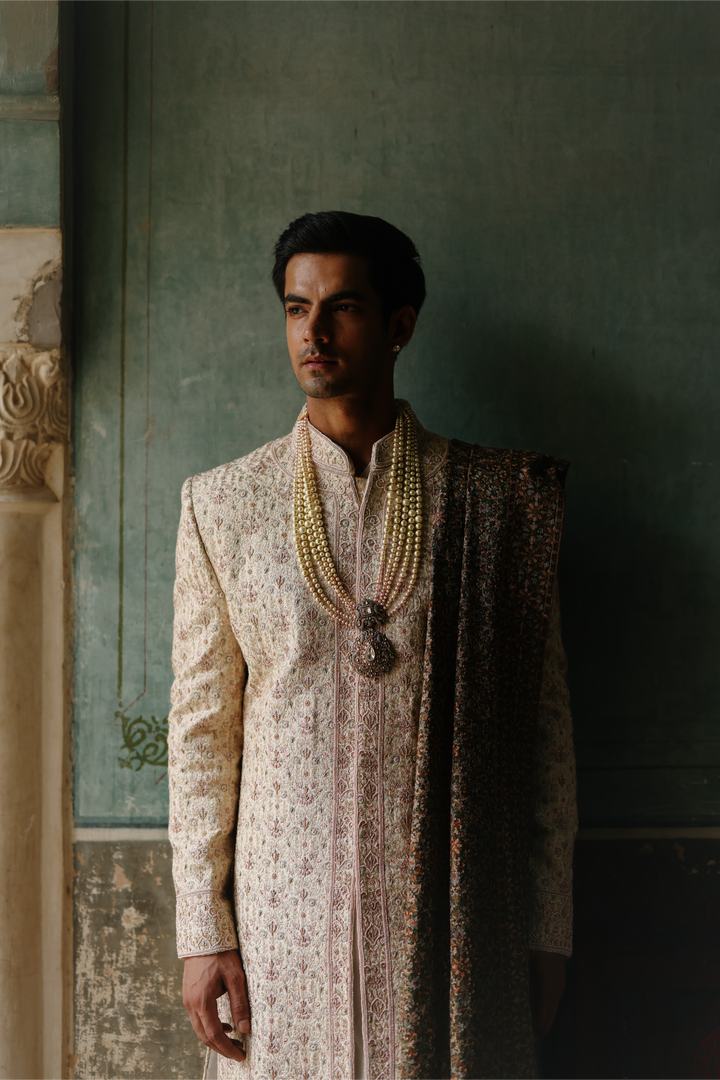 Ivory Sherwani Set