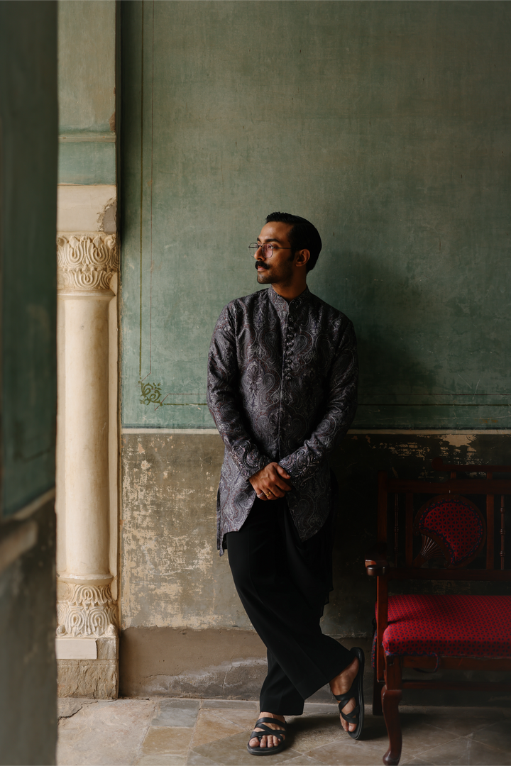 Charcoal Kurta Set