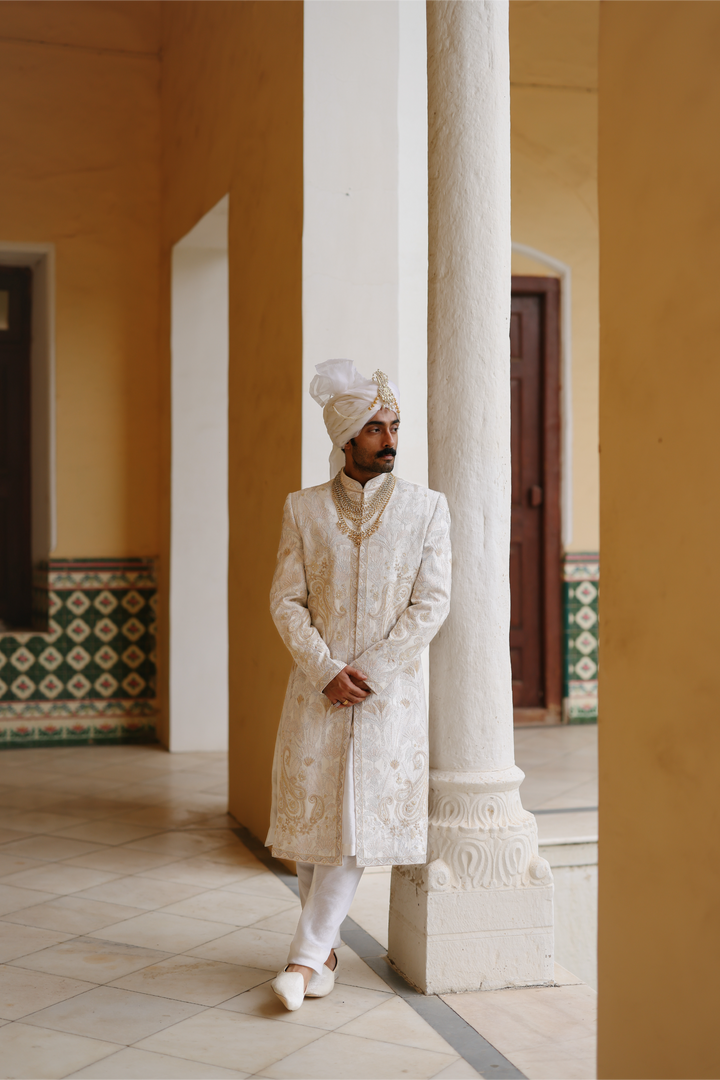 Ivory Sherwani Set