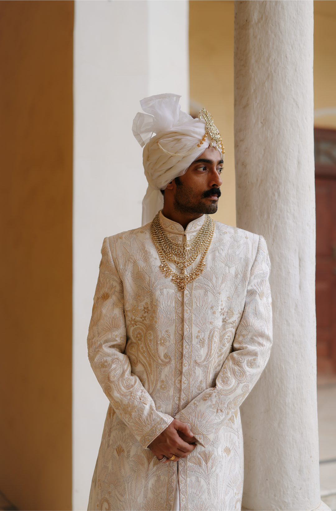 Ivory Sherwani Set