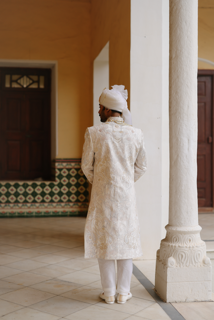 Ivory Sherwani Set