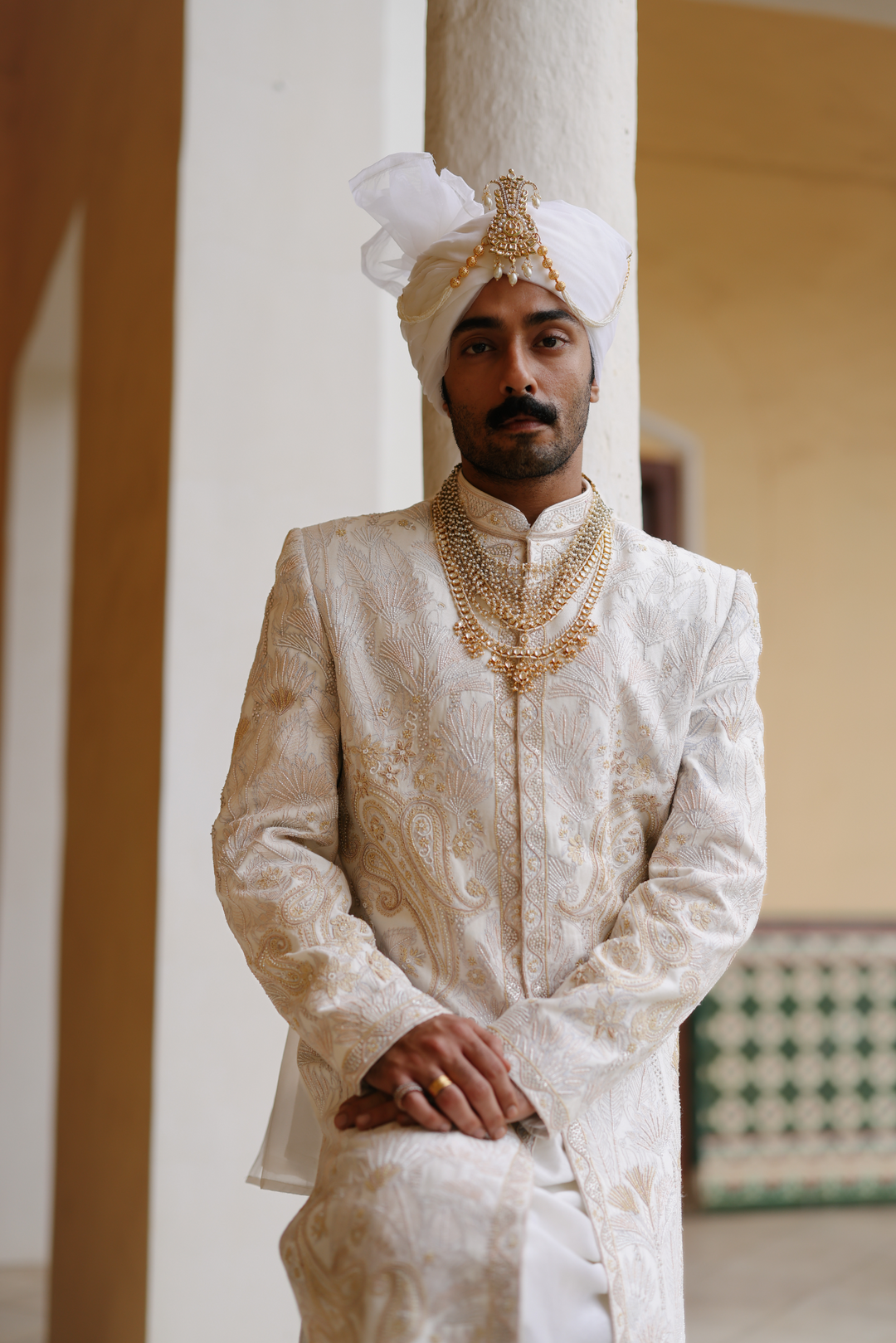 Ivory Sherwani Set