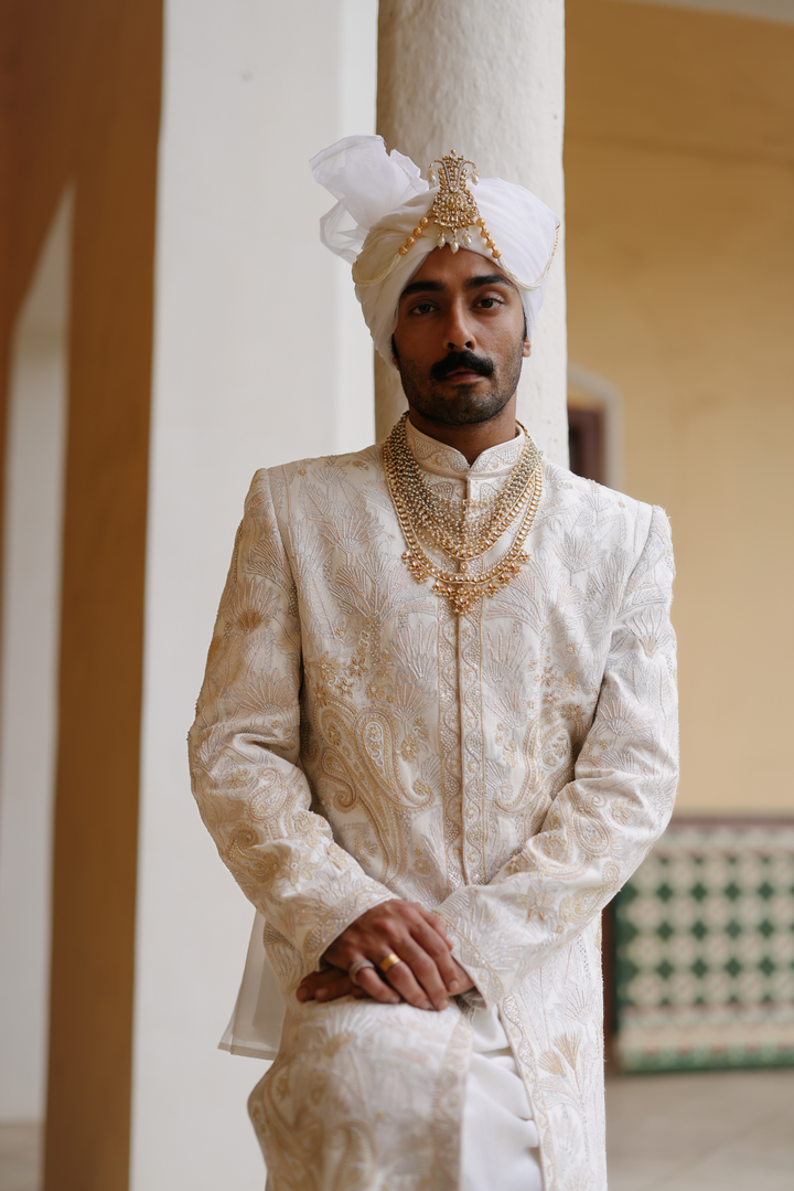 Ivory Sherwani Set