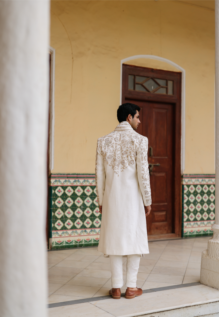 Ivory Sherwani Set