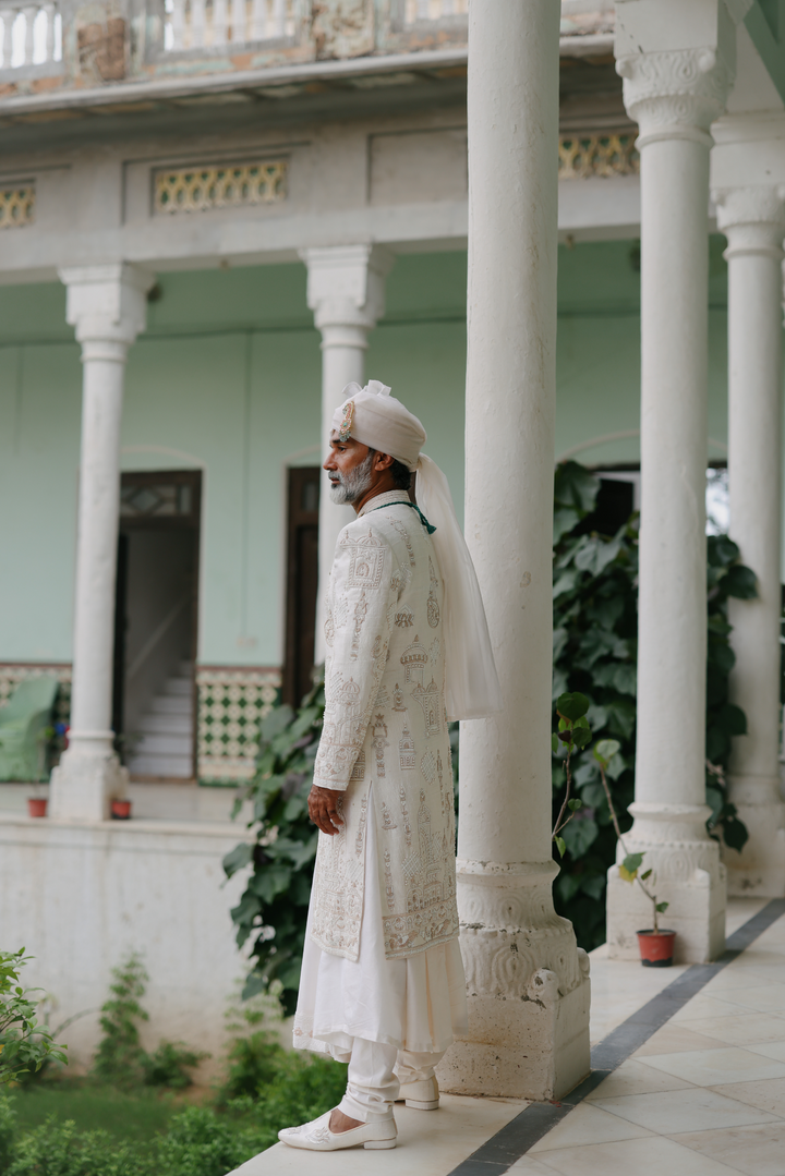 Rose Gold Sherwani Set
